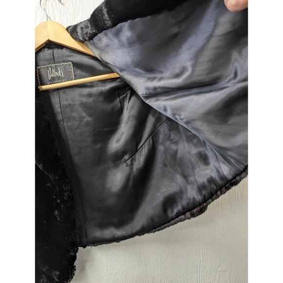 Vtg 1950s Bullock’s Los Angeles California Black Mink Fur Stole Shawl Wrap - Picture 7 of 9
